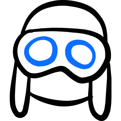 Hat Aviator Icon from Freehand Duotone Set