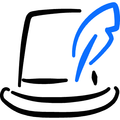 Hat Feather Icon from Freehand Duotone Set