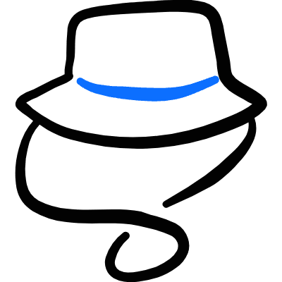 Hat Fisherman Icon from Freehand Duotone Set