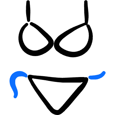 Underwear Bikini 1 Icon from Freehand Duotone Set