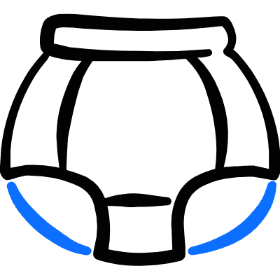 Underwear Bloomer Pumpkin Short Icon from Freehand Duotone Set