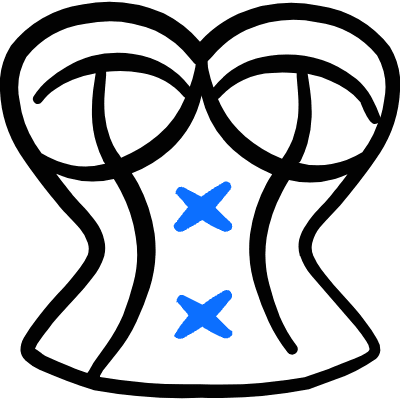Underwear Corset Icon from Freehand Duotone Set