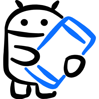 Android Logo Icon from Freehand Duotone Set