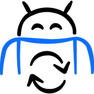 Android Sync Icon from Freehand Duotone Set