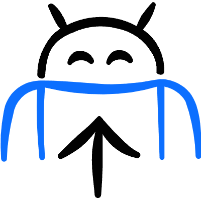 Android Upload Icon from Freehand Duotone Set