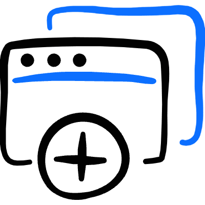 App Window Add Icon from Freehand Duotone Set