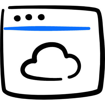 App Window Cloud Icon from Freehand Duotone Set
