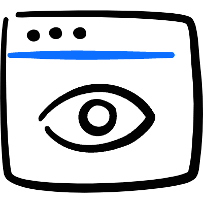 App Window Eye View Icon from Freehand Duotone Set