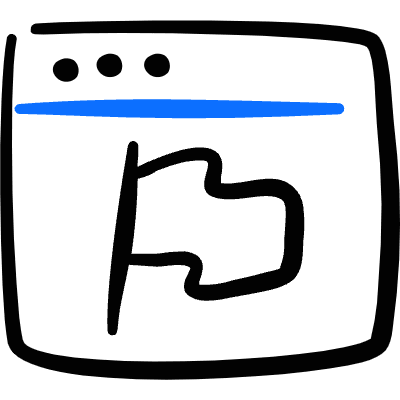 App Window Flag Icon from Freehand Duotone Set