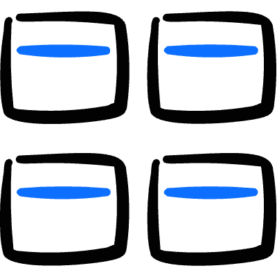 App Window Four Icon from Freehand Duotone Set