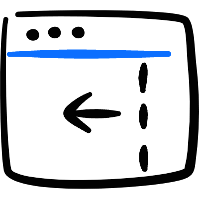App Window Move Left Icon from Freehand Duotone Set