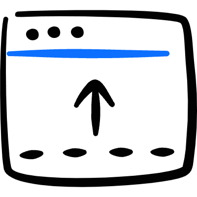App Window Move Up Icon from Freehand Duotone Set