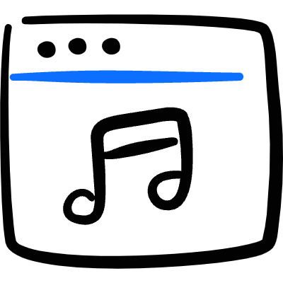 App Window Music Icon from Freehand Duotone Set