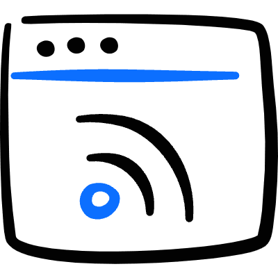 App Window Rss Icon from Freehand Duotone Set