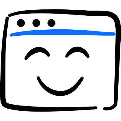 App Window Smiley Icon from Freehand Duotone Set