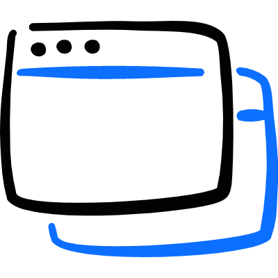 App Window Two Icon from Freehand Duotone Set