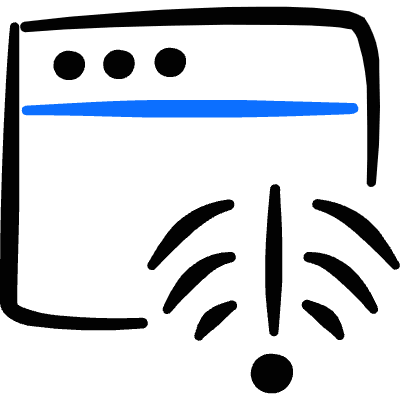 App Window Wireless Problem Icon from Freehand Duotone Set