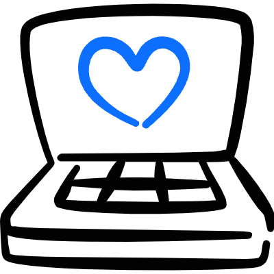 Apps Laptop Favorite Heart Icon from Freehand Duotone Set