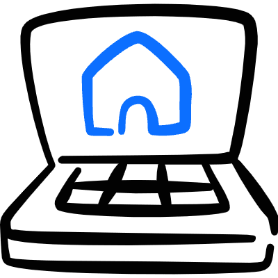 Apps Laptop Home Icon from Freehand Duotone Set