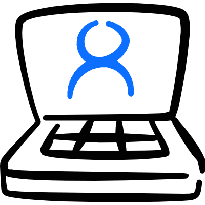 Apps Laptop User Icon from Freehand Duotone Set