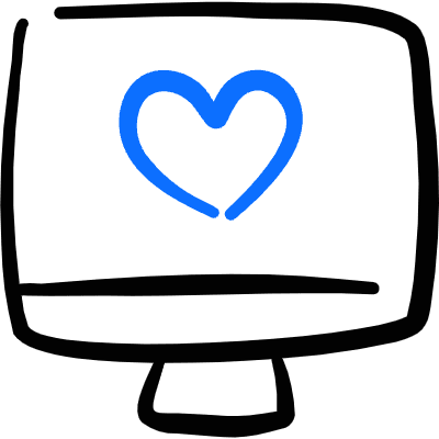 Apps Monitor Favorite Heart Icon from Freehand Duotone Set