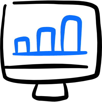 Apps Monitor Graph Bar Icon from Freehand Duotone Set