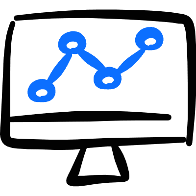 Apps Monitor Graph Line Icon from Freehand Duotone Set