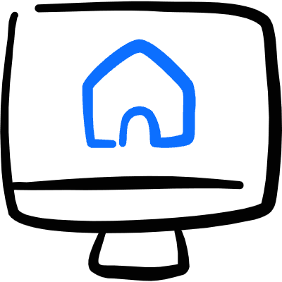 Apps Monitor Home Icon from Freehand Duotone Set