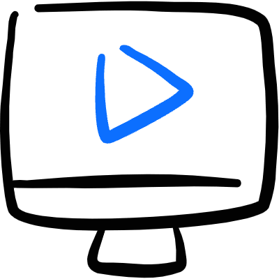 Apps Monitor Play Icon from Freehand Duotone Set