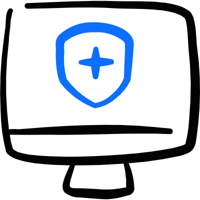 Apps Monitor Shield Icon from Freehand Duotone Set