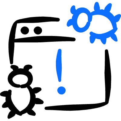 Bug Browser Warning Icon from Freehand Duotone Set