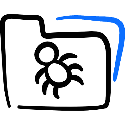 Bug Folder Icon from Freehand Duotone Set