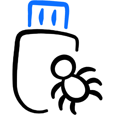 Bug Usb Icon from Freehand Duotone Set