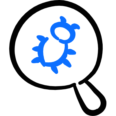 Computer Bug Search Icon from Freehand Duotone Set