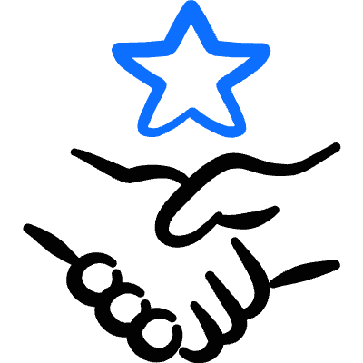 Security Collaboration Star Icon from Freehand Duotone Set