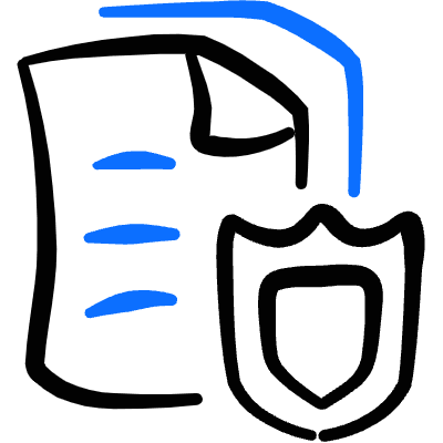 Security Content Shield Icon from Freehand Duotone Set