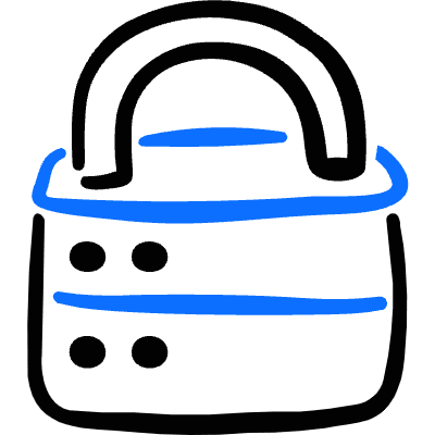 Security Database Lock Icon from Freehand Duotone Set