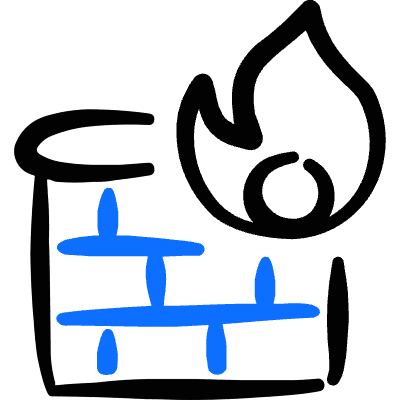 Security Firewall Icon from Freehand Duotone Set