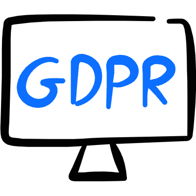 Security Gdpr Monitor Icon from Freehand Duotone Set
