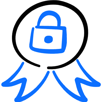 Security Lock Certified Icon from Freehand Duotone Set