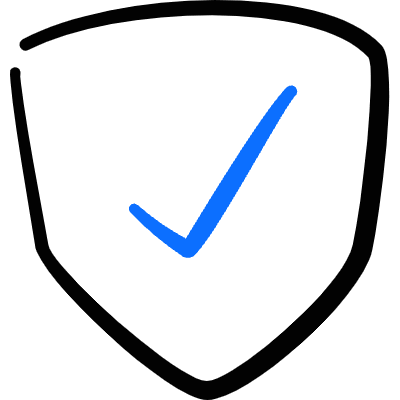 Security Shield Check Icon from Freehand Duotone Set