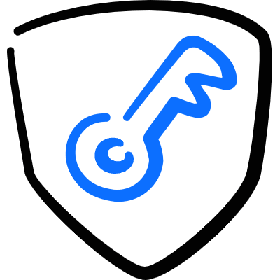 Security Shield Key Icon from Freehand Duotone Set