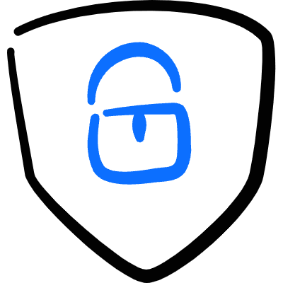 Security Shield Lock Icon from Freehand Duotone Set