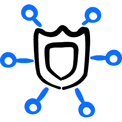 Security Shield Network_1 Icon from Freehand Duotone Set