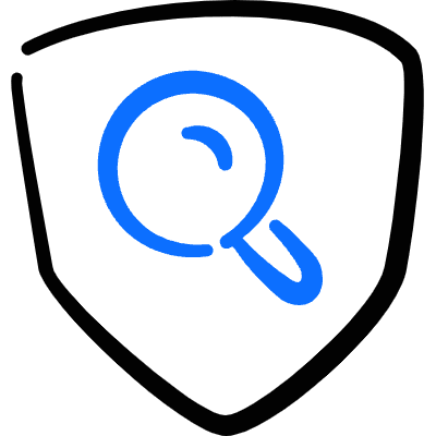 Security Shield Search Icon from Freehand Duotone Set