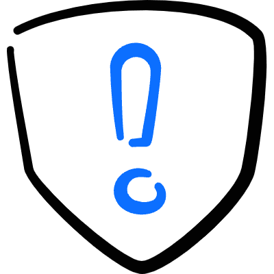 Security Shield Warning Icon from Freehand Duotone Set