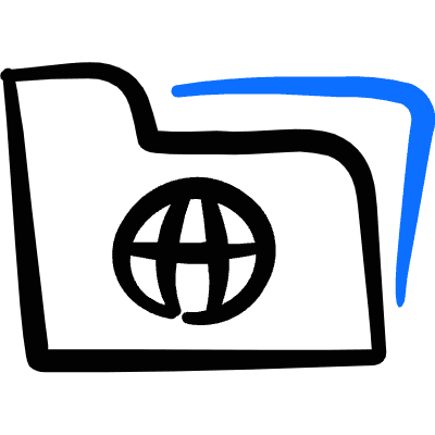Coding Files Network Folder Icon from Freehand Duotone Set