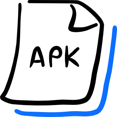 File Code Apk Icon from Freehand Duotone Set