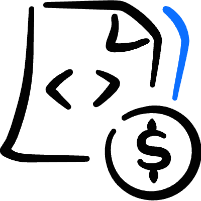 File Code Cash 1 Icon from Freehand Duotone Set