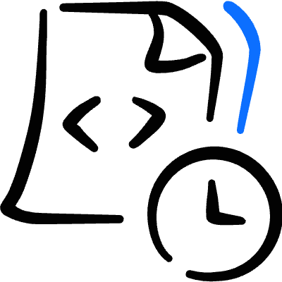File Code Clock 1 Icon from Freehand Duotone Set